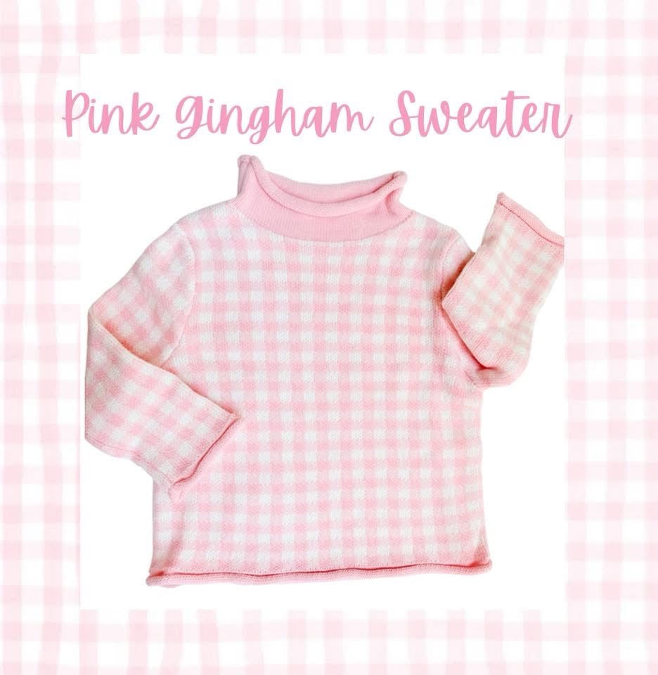 Gingham Roll Neck Sweater PRE-ORDER