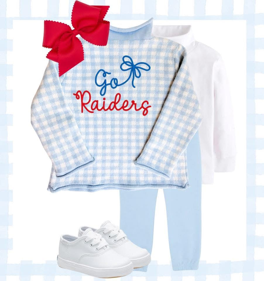 Gingham Roll Neck Sweater PRE-ORDER