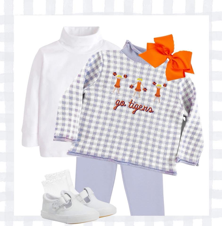 Gingham Roll Neck Sweater PRE-ORDER