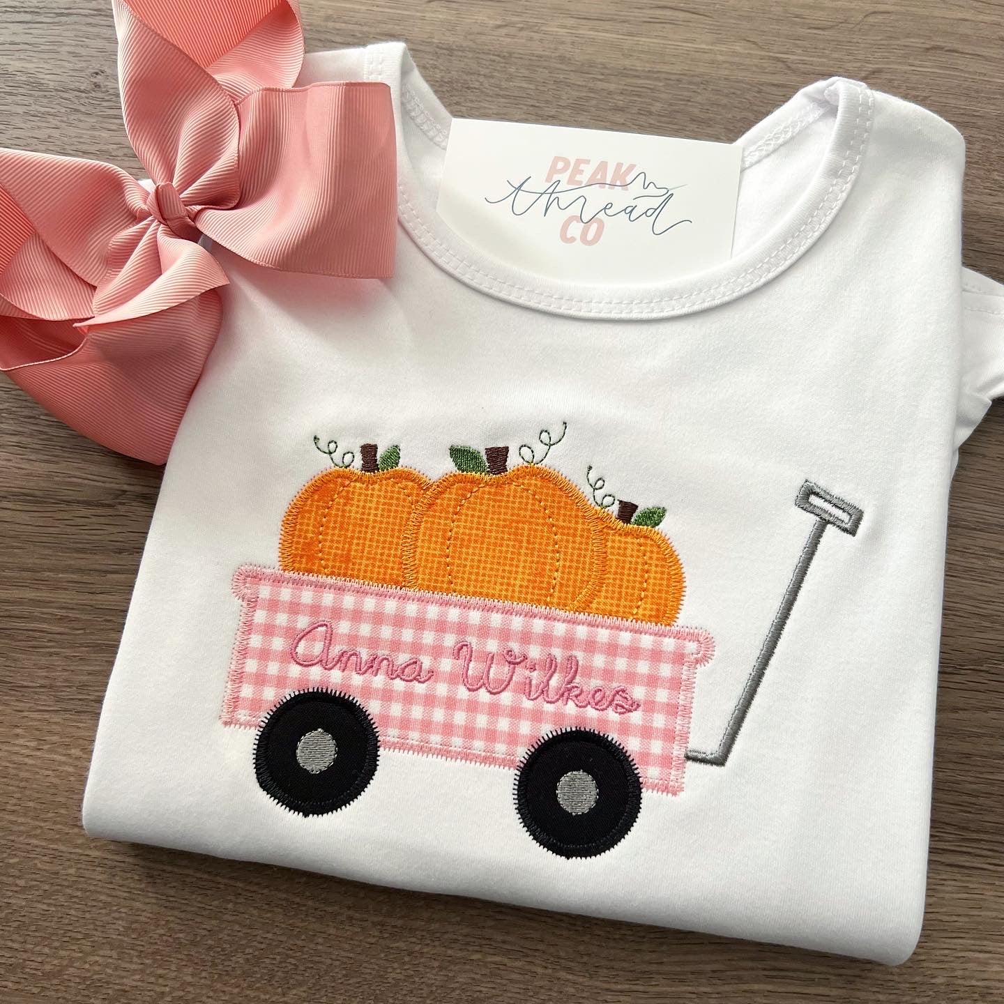 Pink Pumpkin Wagon Tee