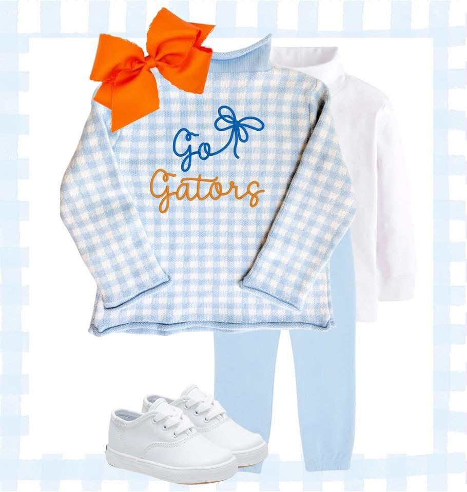 Gingham Roll Neck Sweater PRE-ORDER