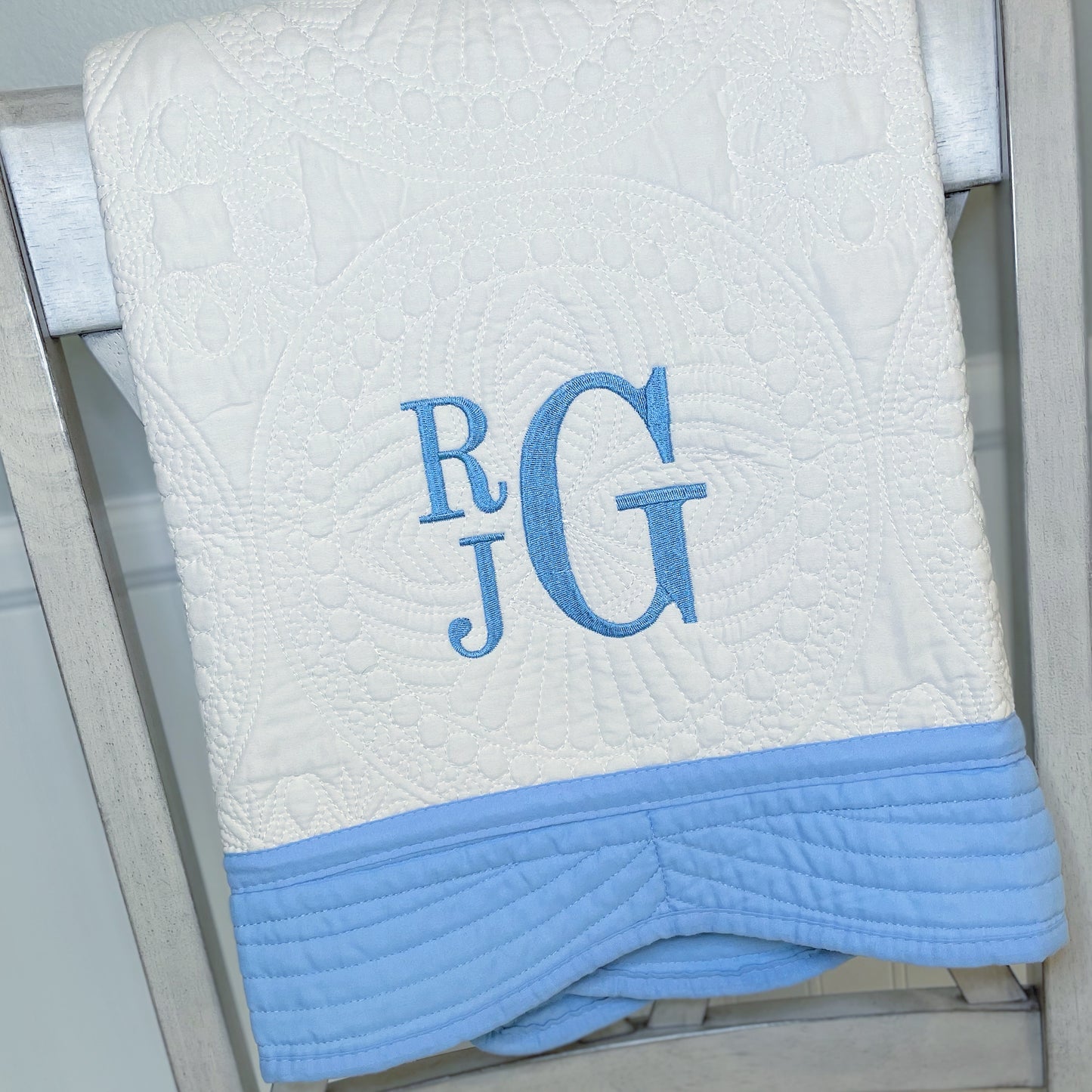 Monogrammed Heirloom Baby Quilt