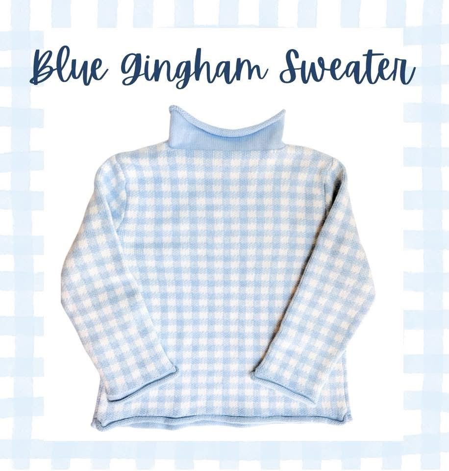 Gingham Roll Neck Sweater PRE-ORDER
