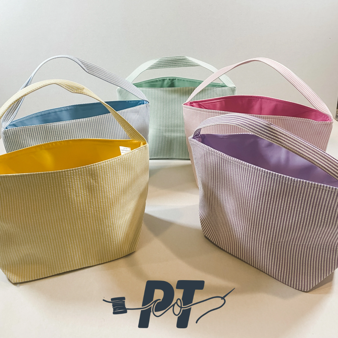 Seersucker Easter Bucket
