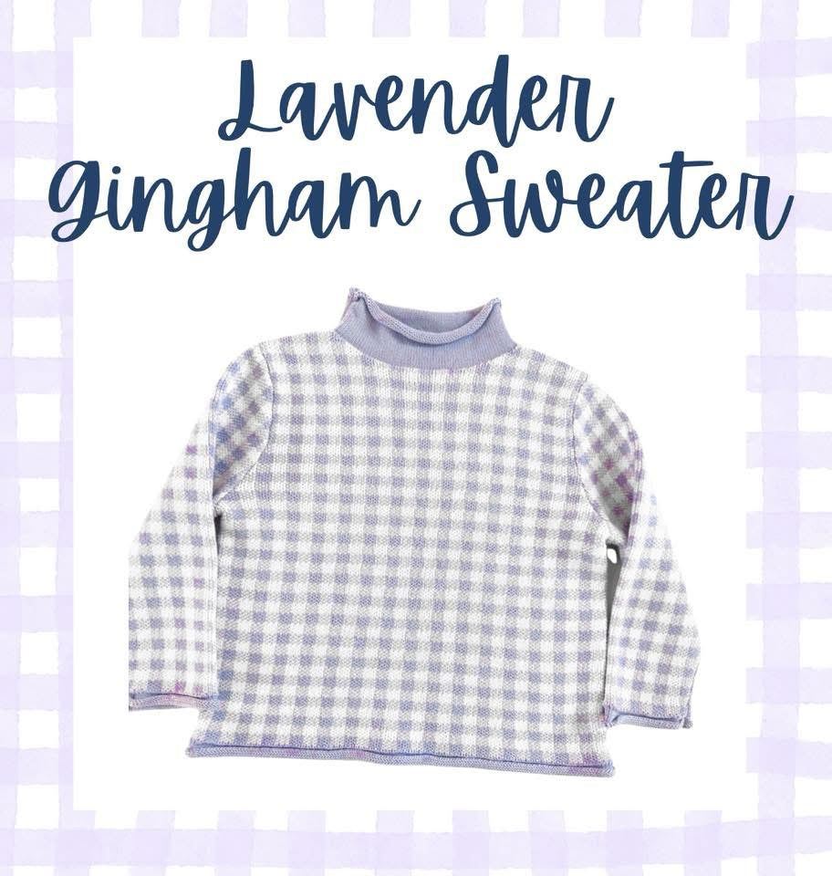 Gingham Roll Neck Sweater PRE-ORDER