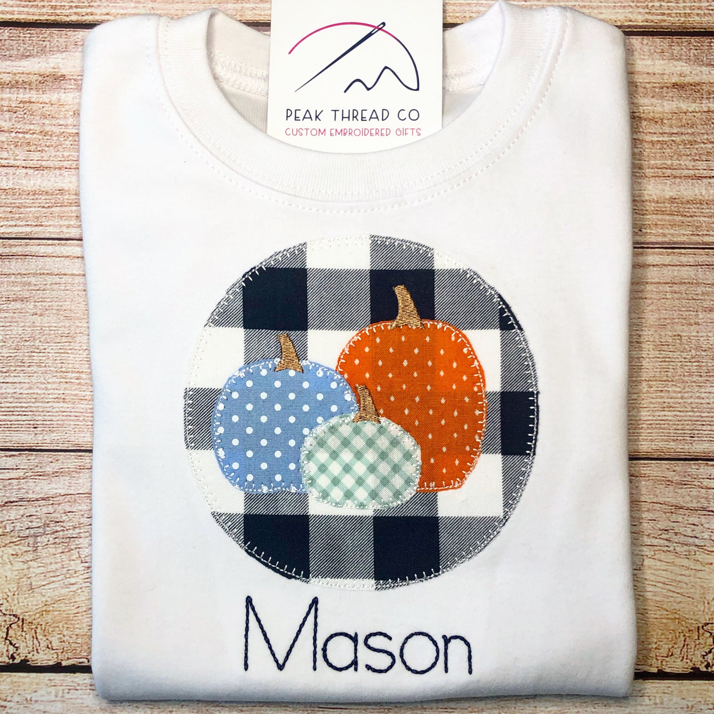 Pumpkin Applique Trio Tee
