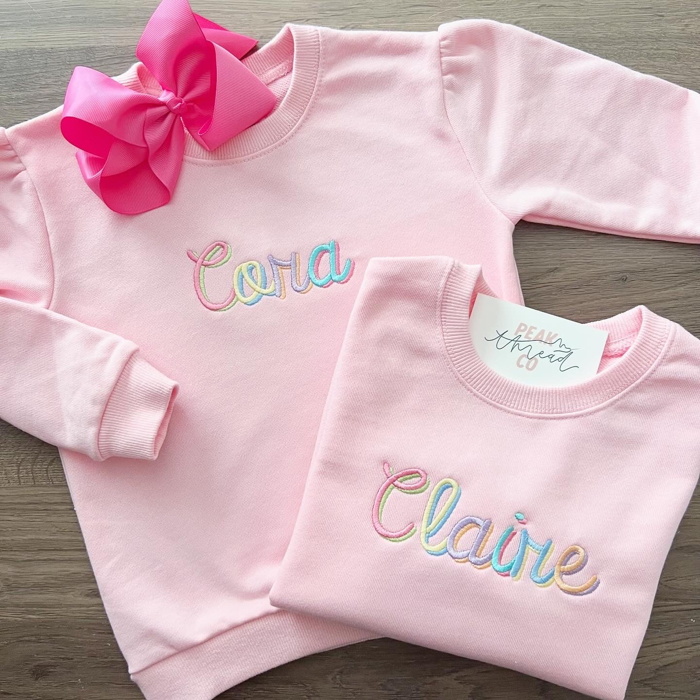 Double Rainbow Puff Sleeve Sweatshirt
