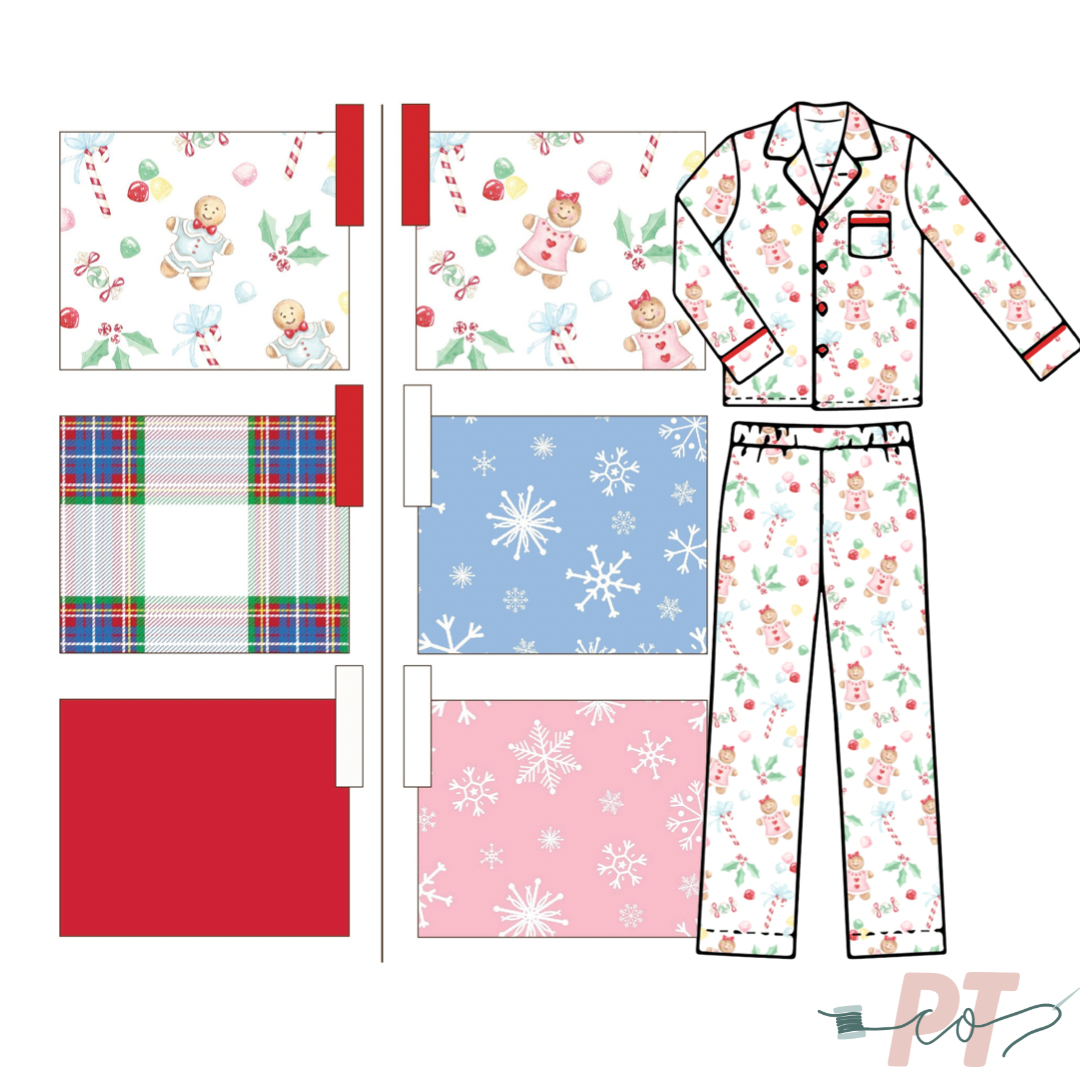 CHRISTMAS PRE-ORDER - Adult Unisex Button Pajama Set