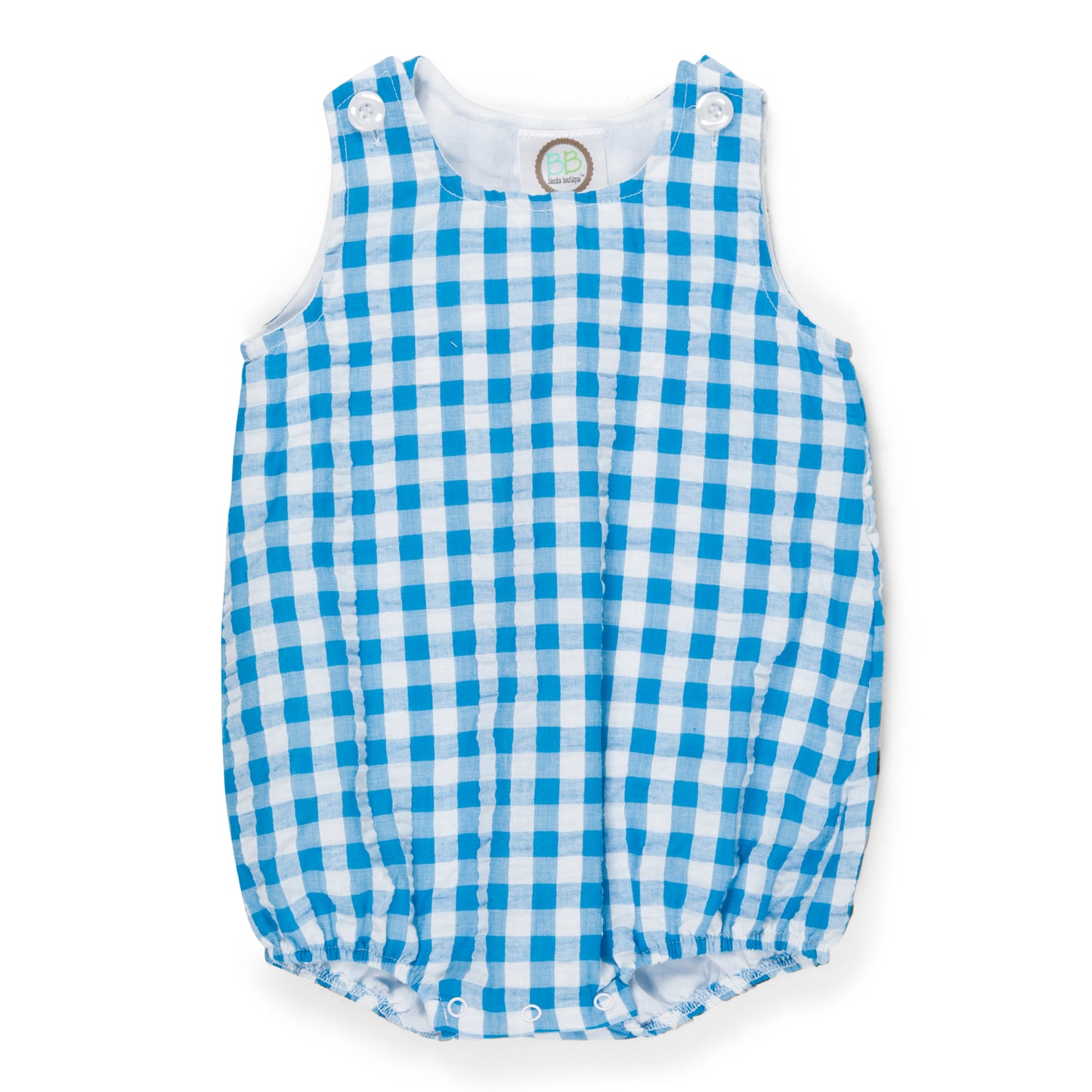 Unisex Gingham Button Bubble