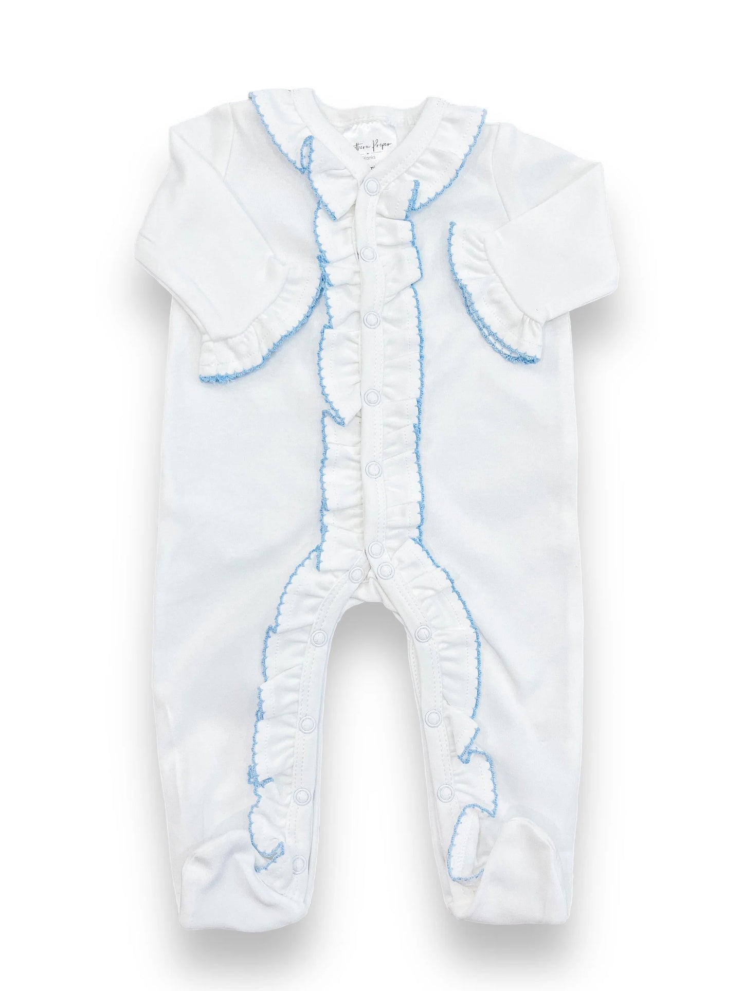 Picot Trim Ruffle Footie