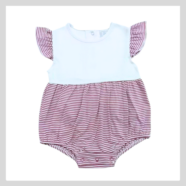 *Pre-Order* Flutter Sleeve Striped Bubble