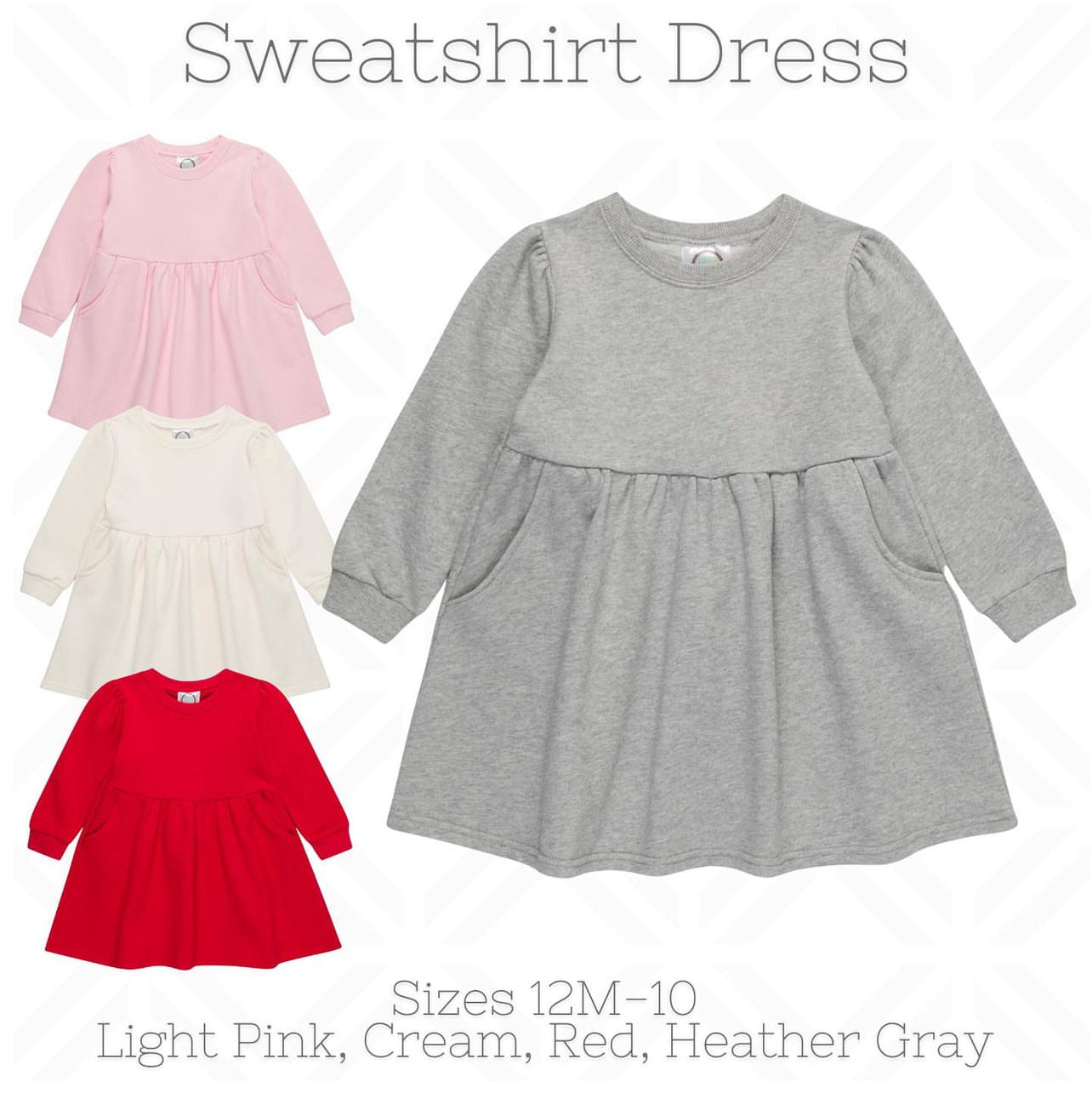 Girl's Long Sleeve Sweatshirt Dress