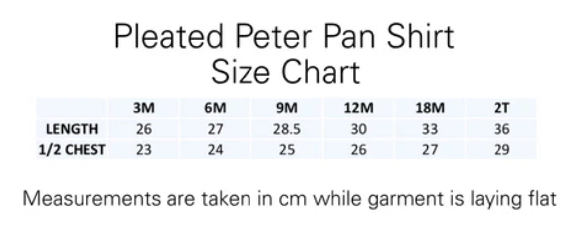 Boys Pleated Peter Pan Diaper Shirt
