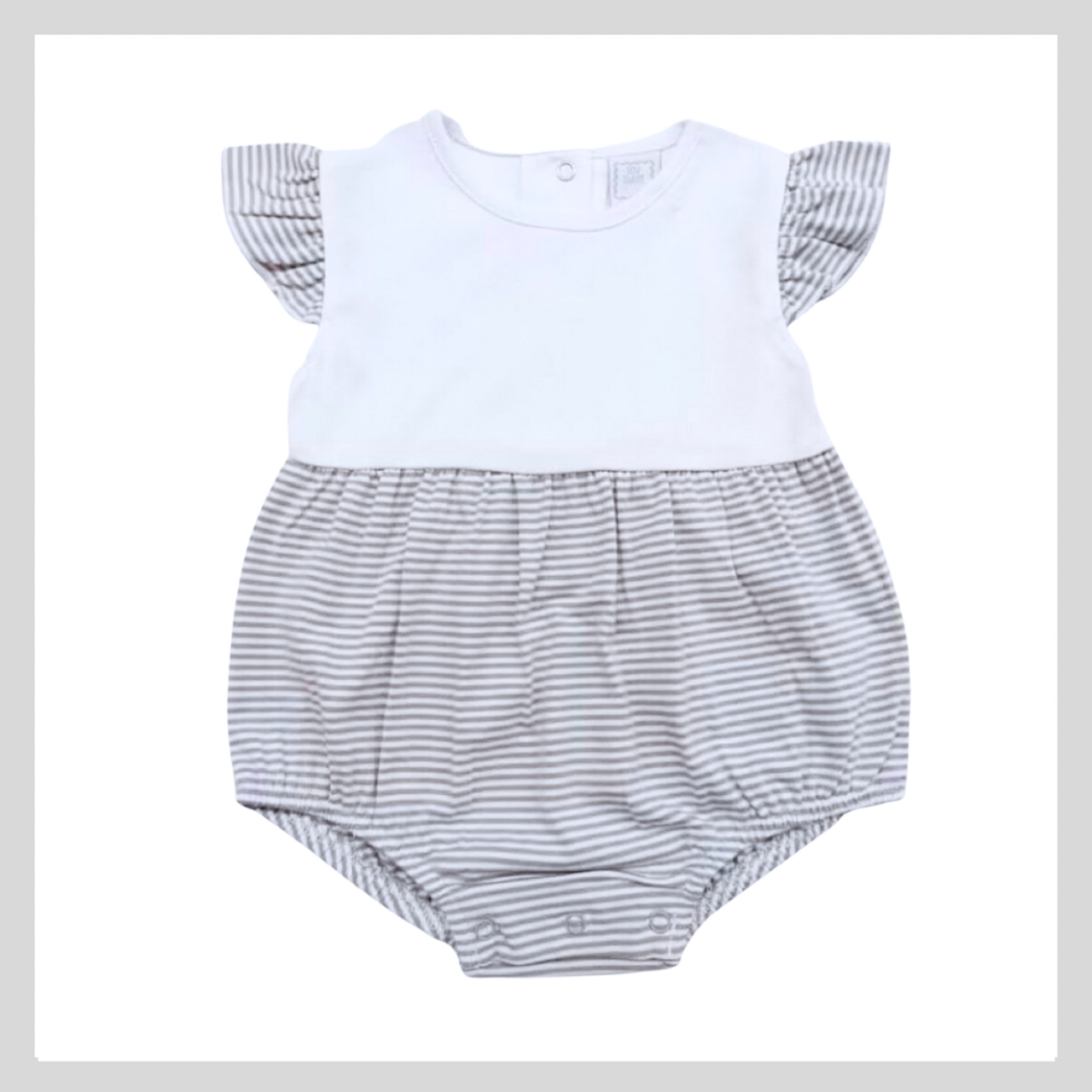 *Pre-Order* Flutter Sleeve Striped Bubble