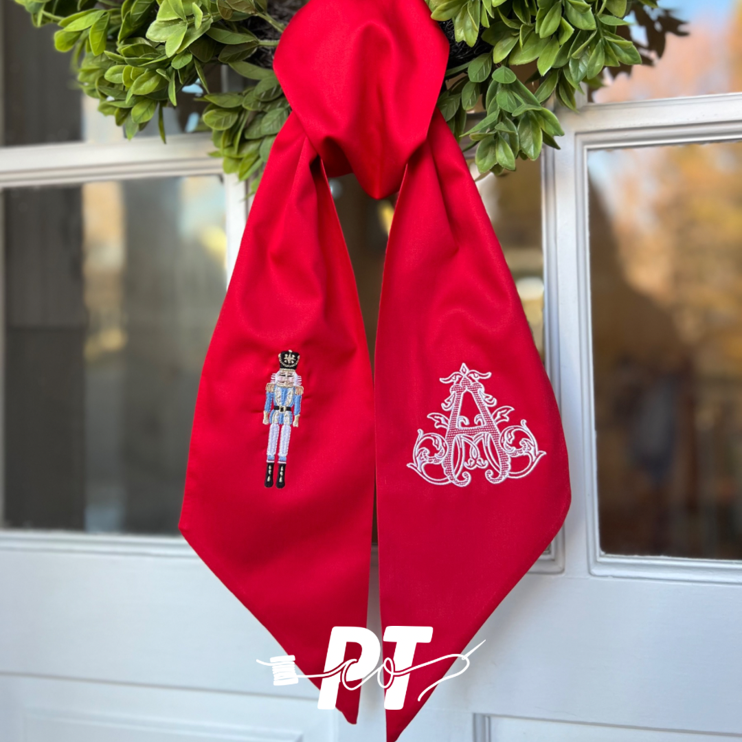 Christmas Wreath Sash