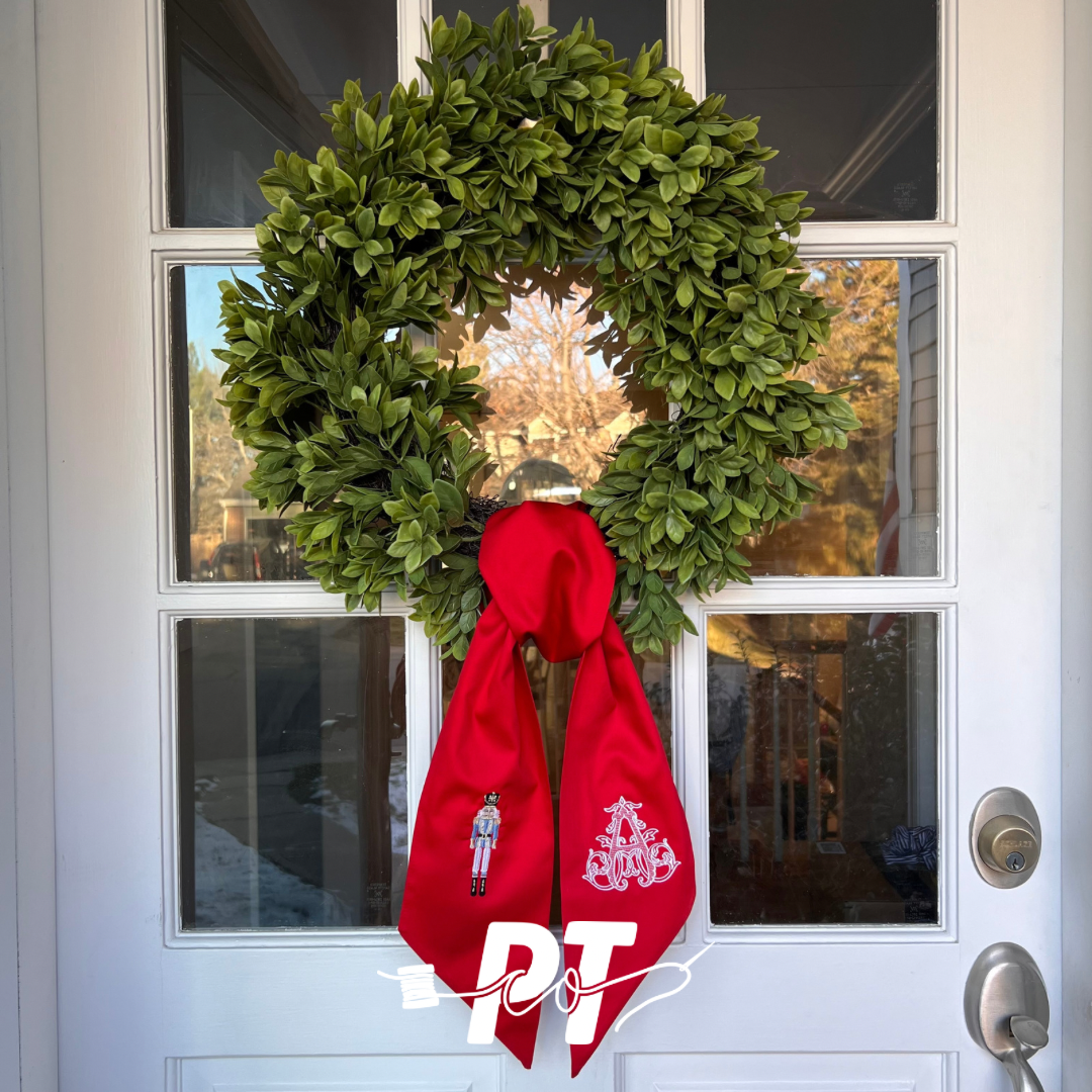 Christmas Wreath Sash