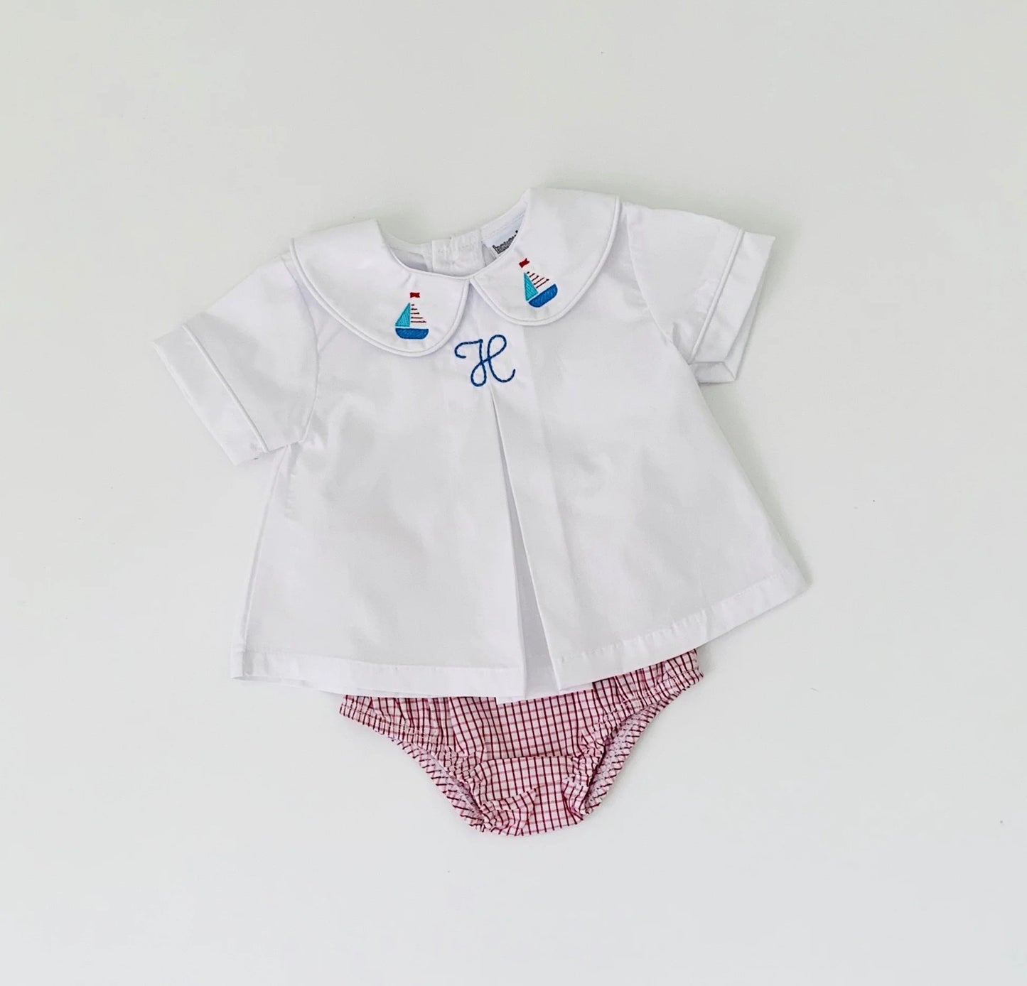 Boys Pleated Peter Pan Diaper Shirt
