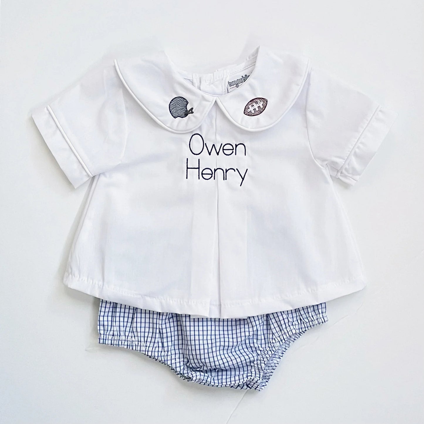 Boys Pleated Peter Pan Diaper Shirt