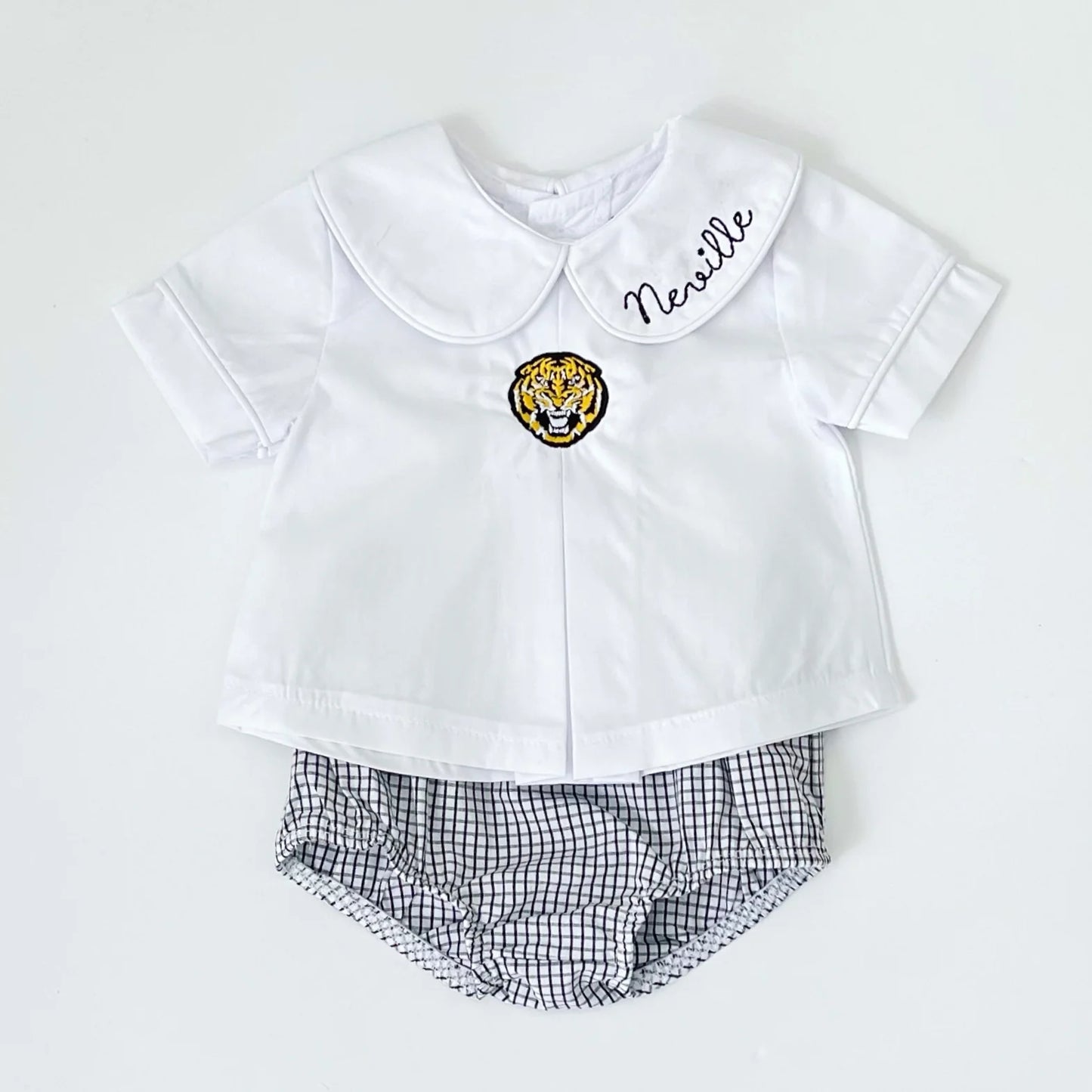 Boys Pleated Peter Pan Diaper Shirt