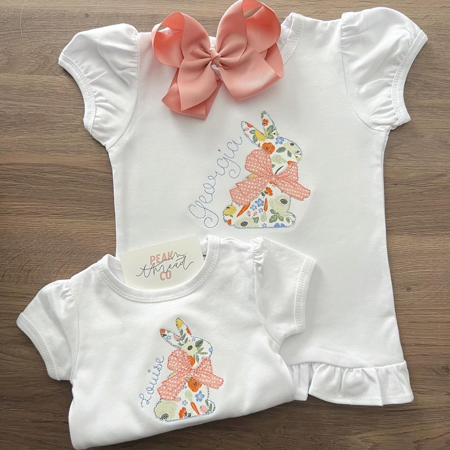 Simple Bunny with Bow Tee
