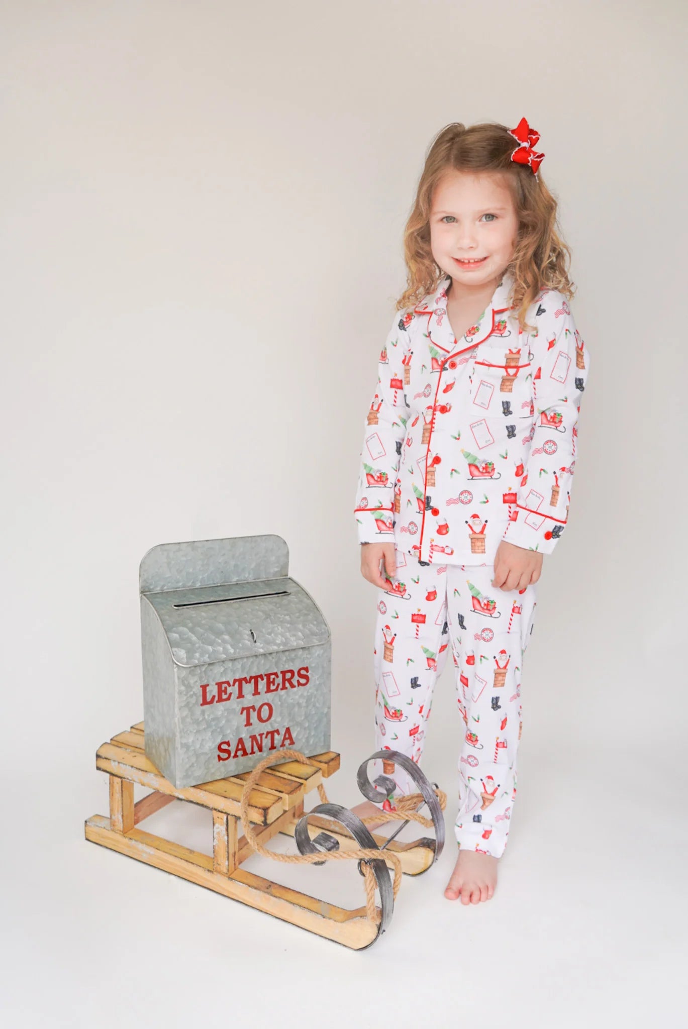CHRISTMAS PRE-ORDER - Kids Unisex Button Pajama Set