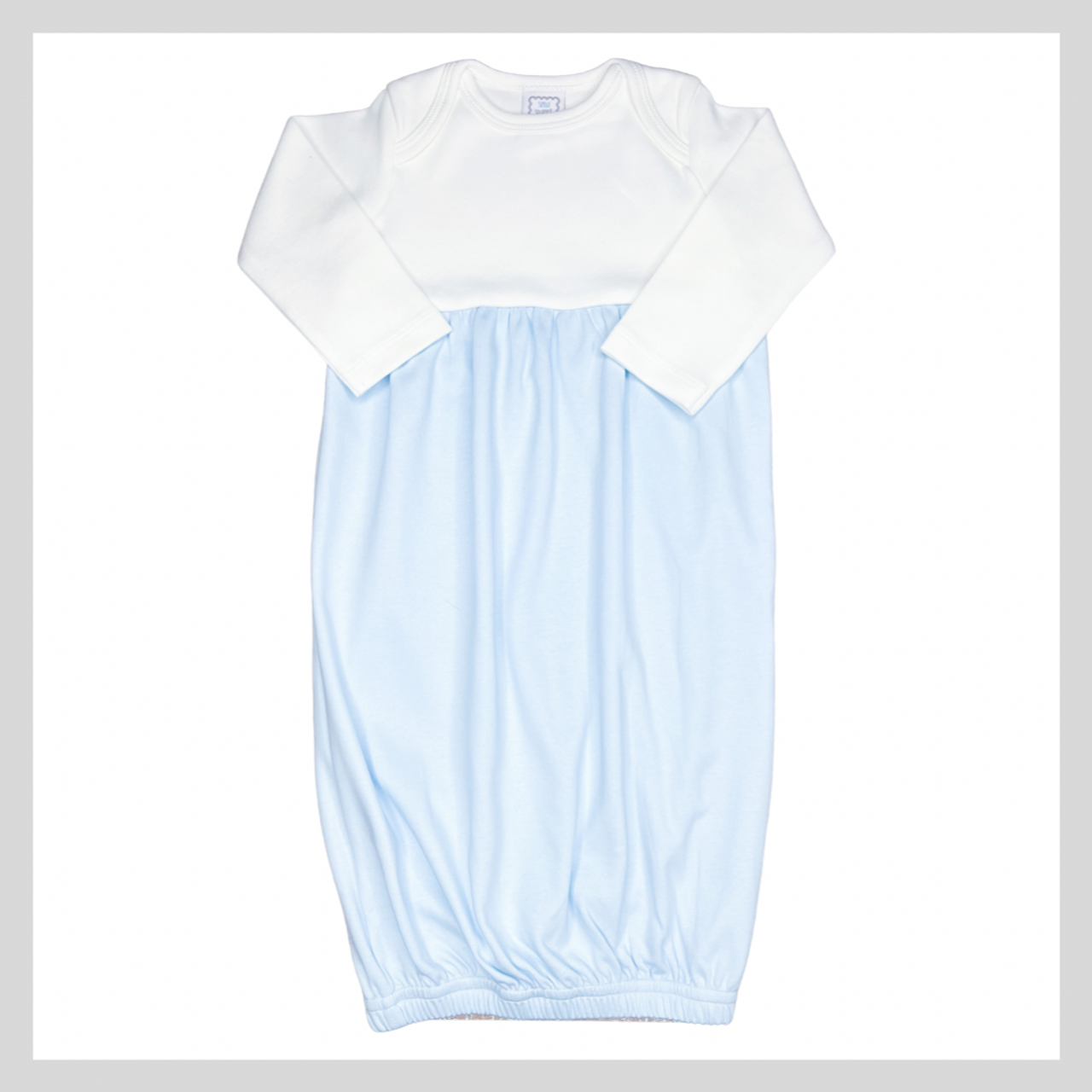 Blue and White Baby Gown