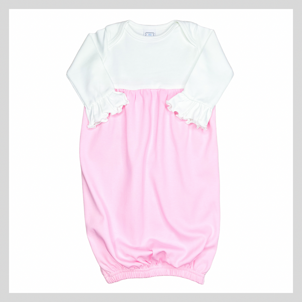 Pink and White Baby Gown