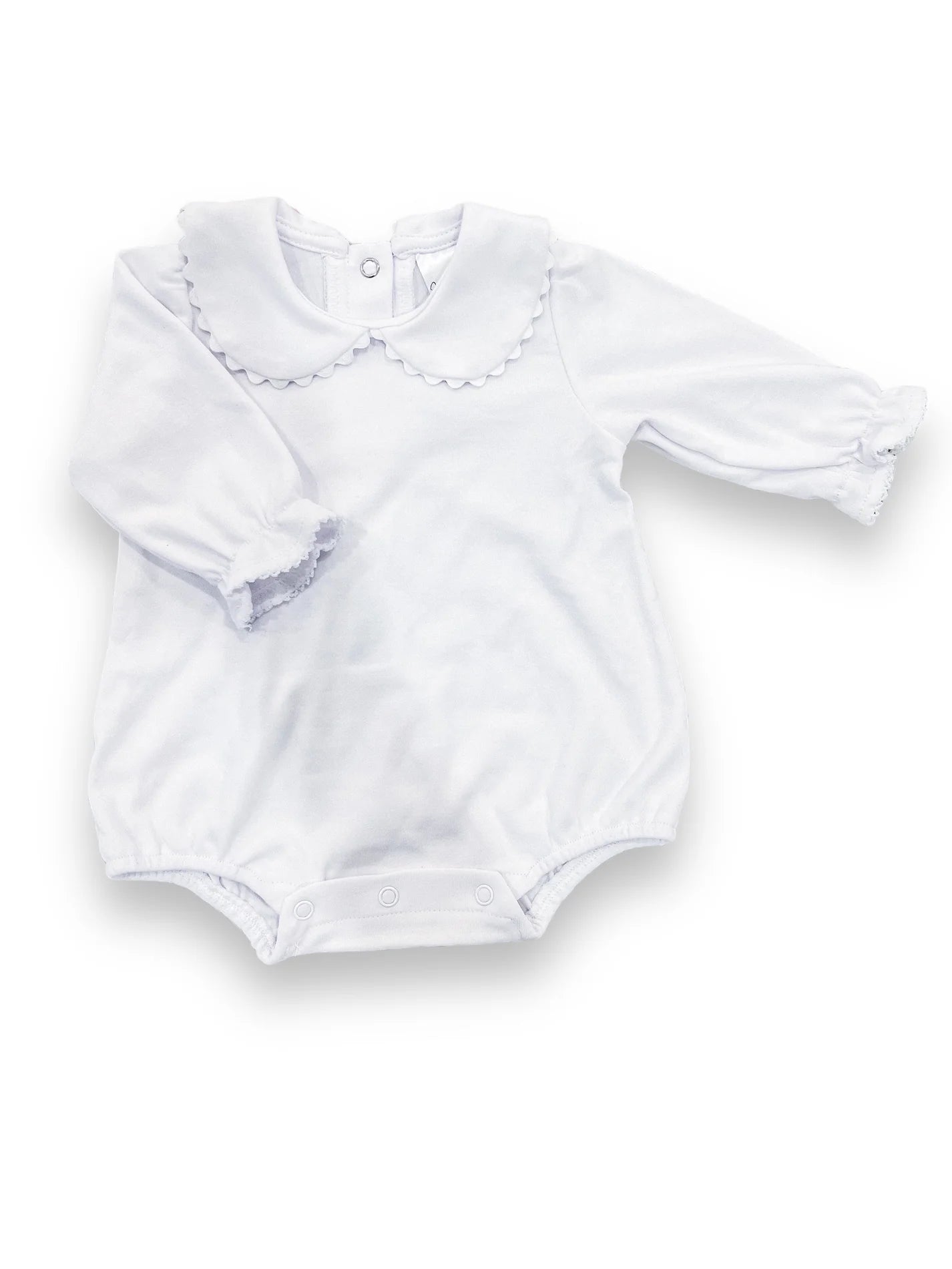 Long Sleeve Scalloped Collar Bubble