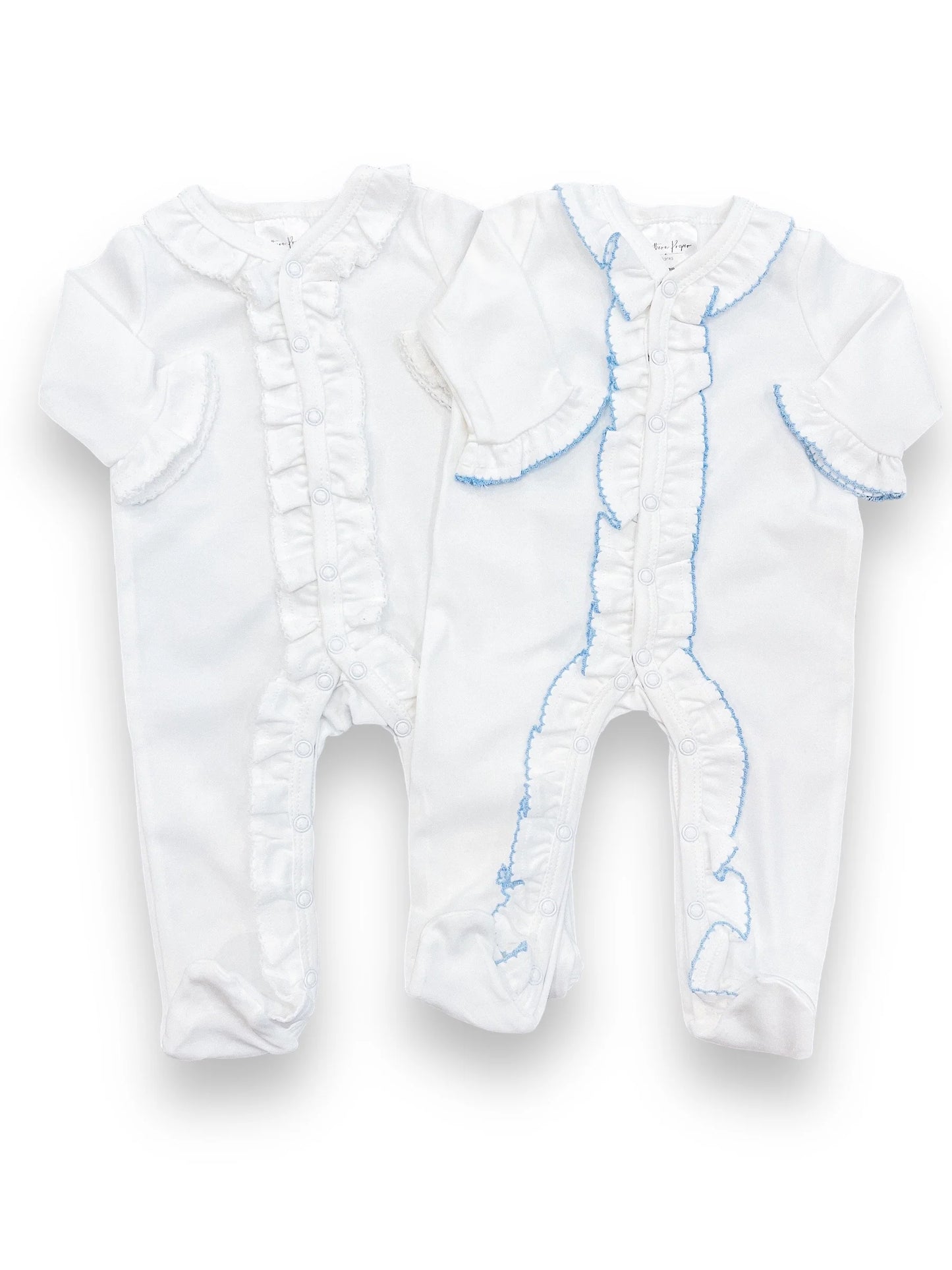 Picot Trim Ruffle Footie