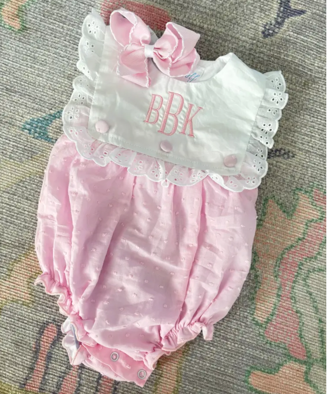 Pink Ruffle Swiss Dot Bubble PRE-ORDER