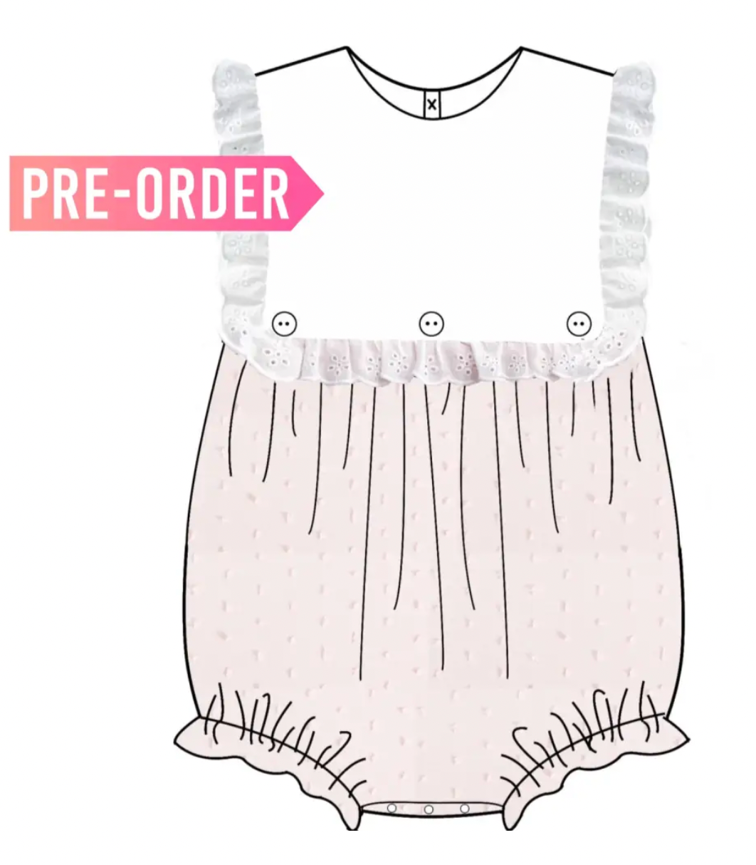 Pink Ruffle Swiss Dot Bubble PRE-ORDER