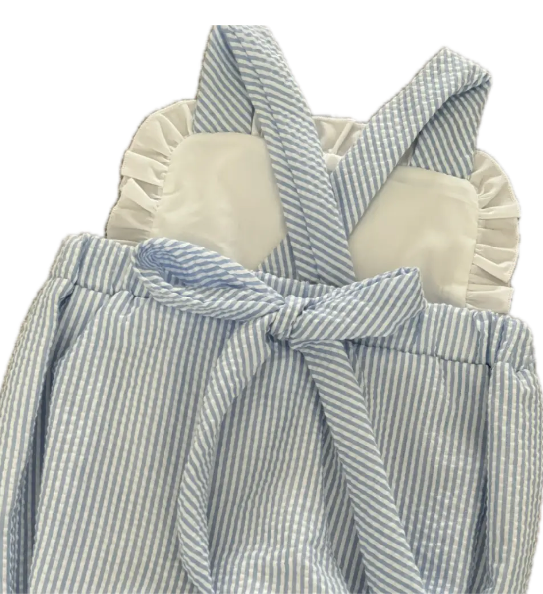 Seersucker Ruffle Sunsuit