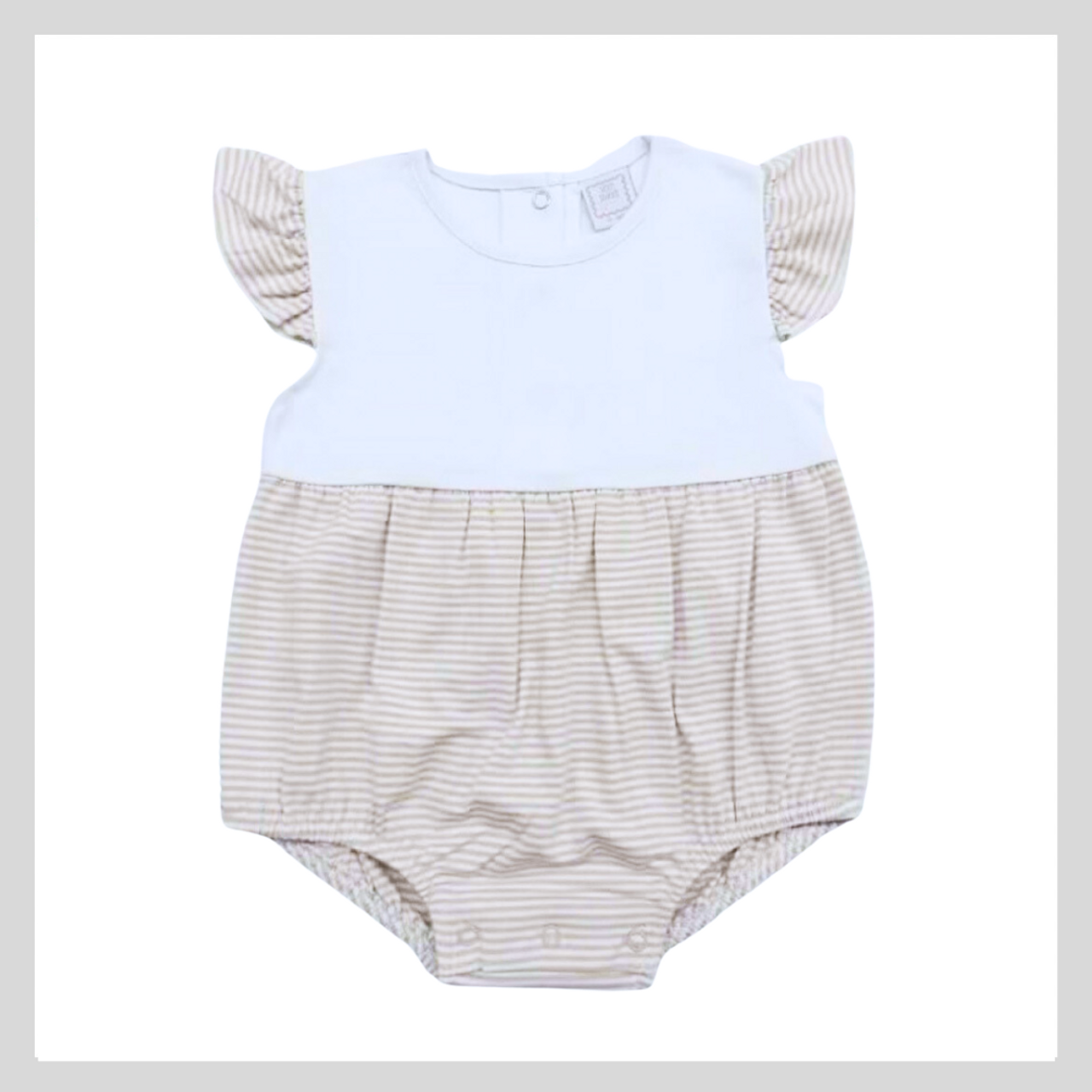 *Pre-Order* Flutter Sleeve Striped Bubble