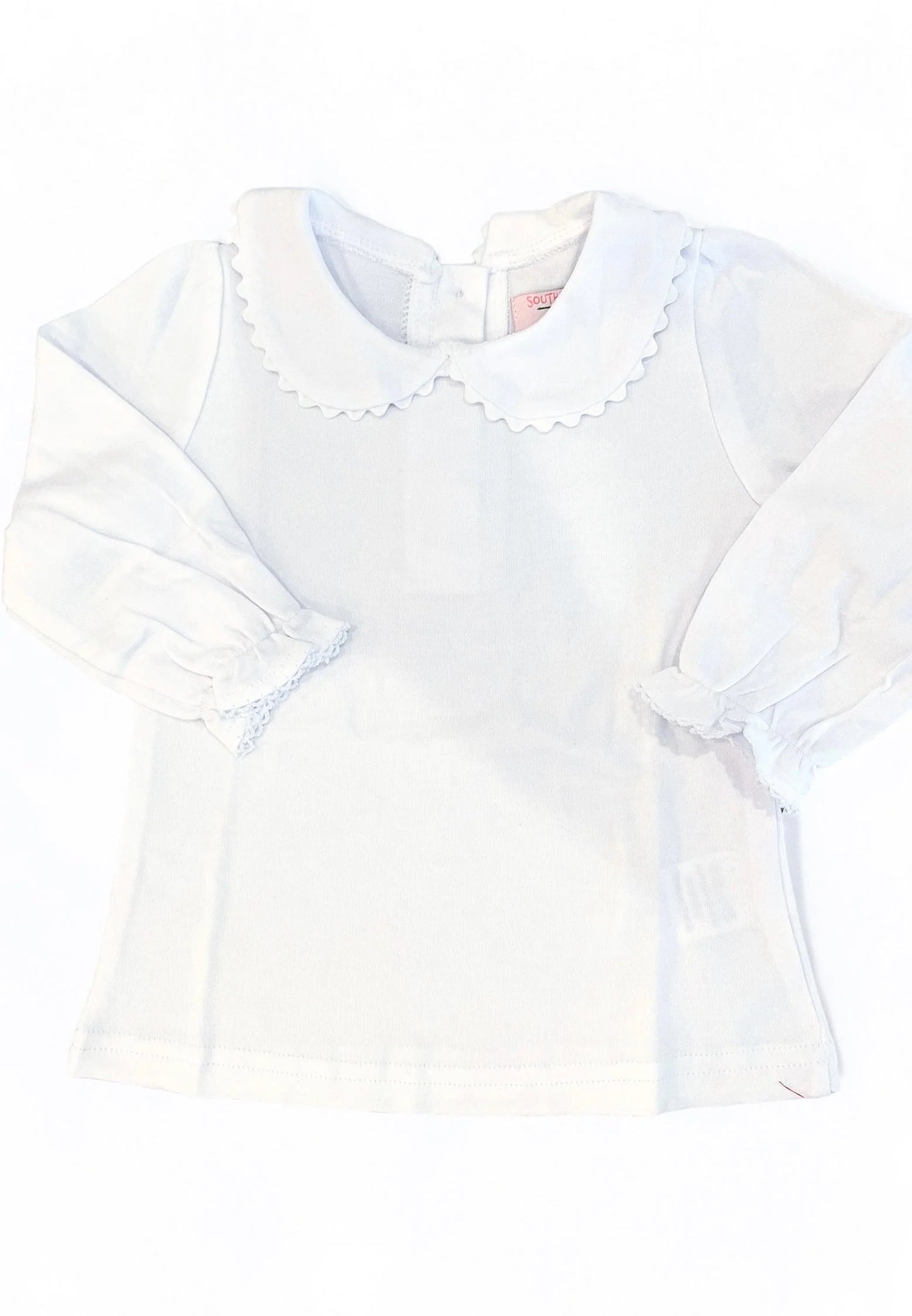 Long Sleeve Scalloped Collar Top