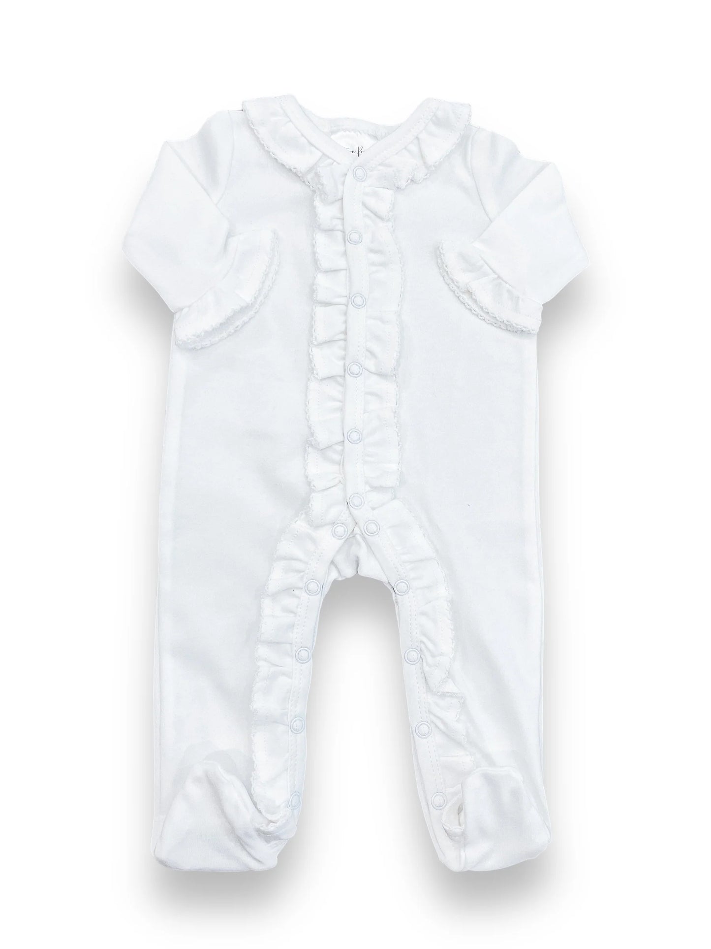 Picot Trim Ruffle Footie