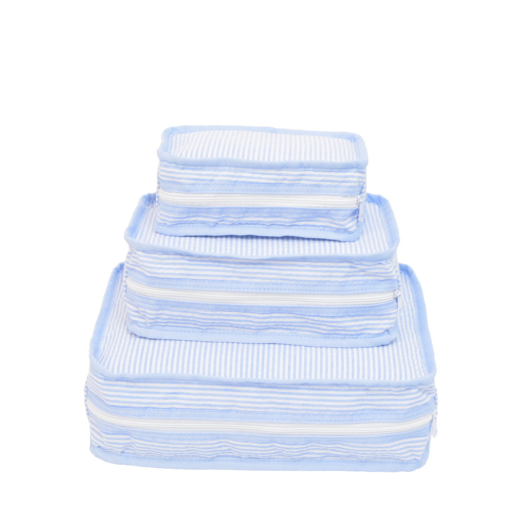MINT Seersucker Stacking Set in Baby Blue