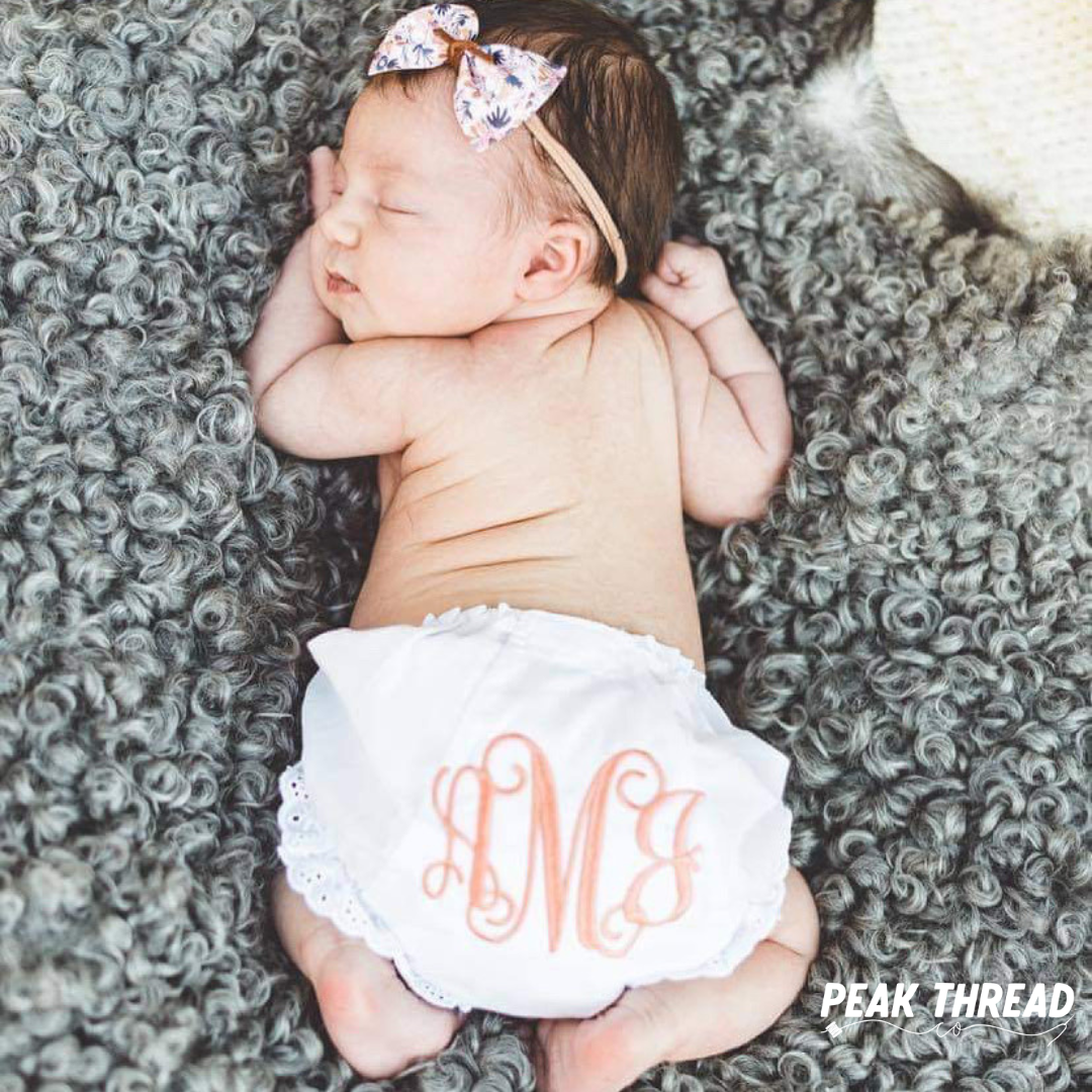 Eyelet Lace Bloomers with Classic Vine Monogram