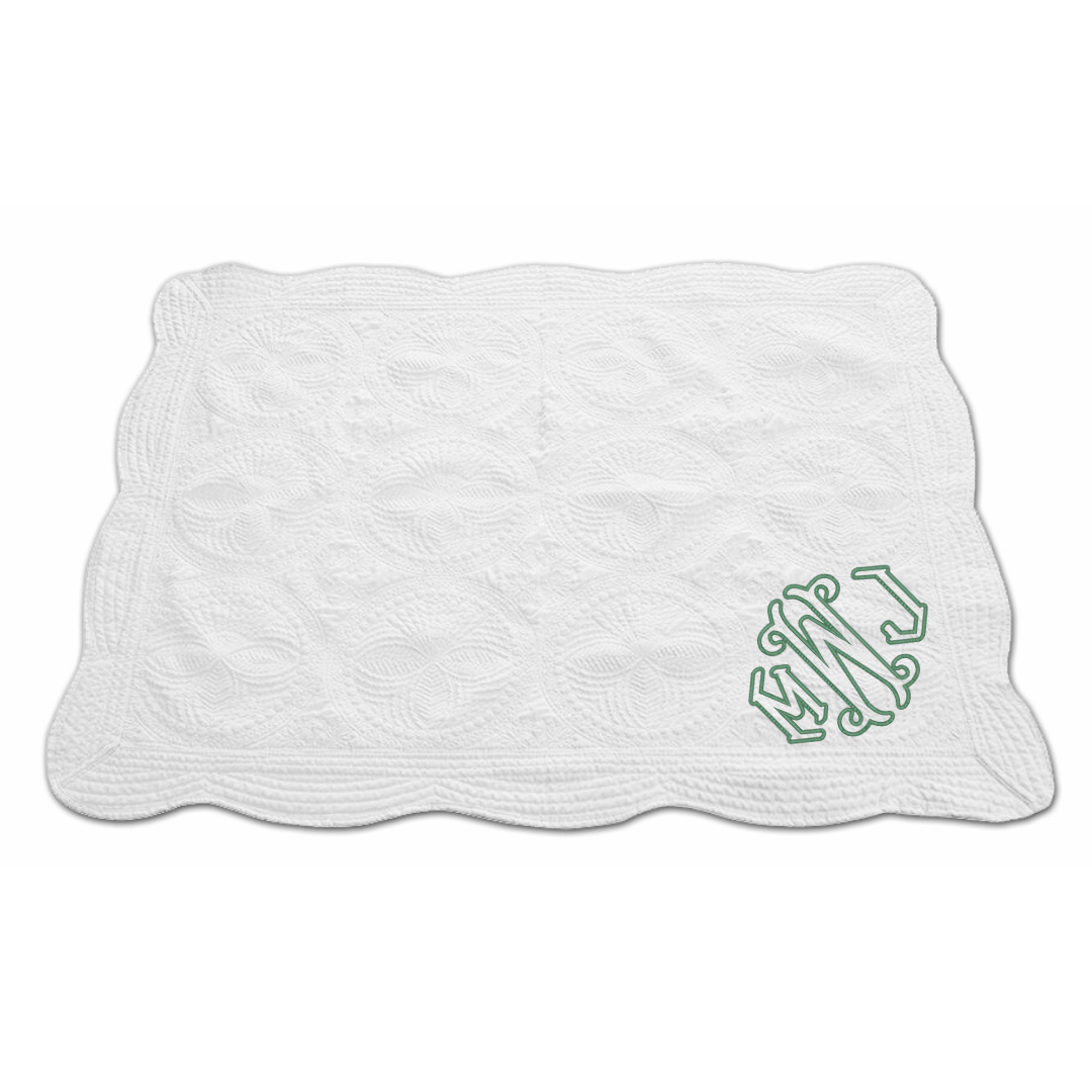 Monogrammed Heirloom Baby Quilt