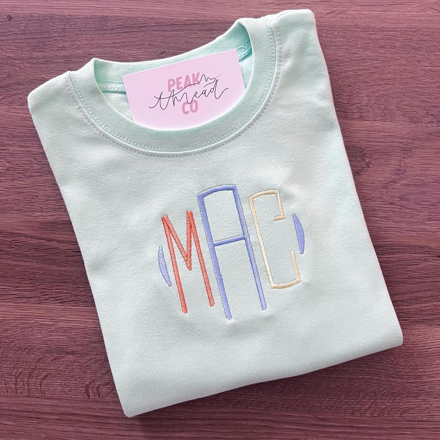 Mint Monogram Tee