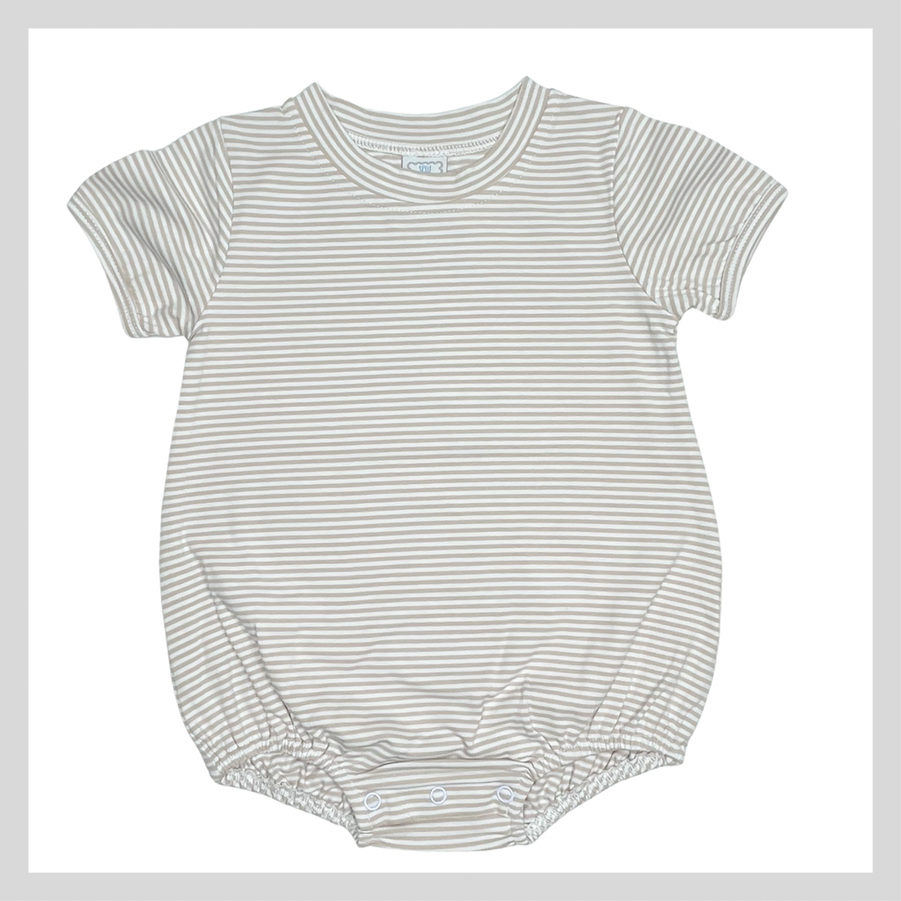 Unisex Short Sleeve Striped Bubble