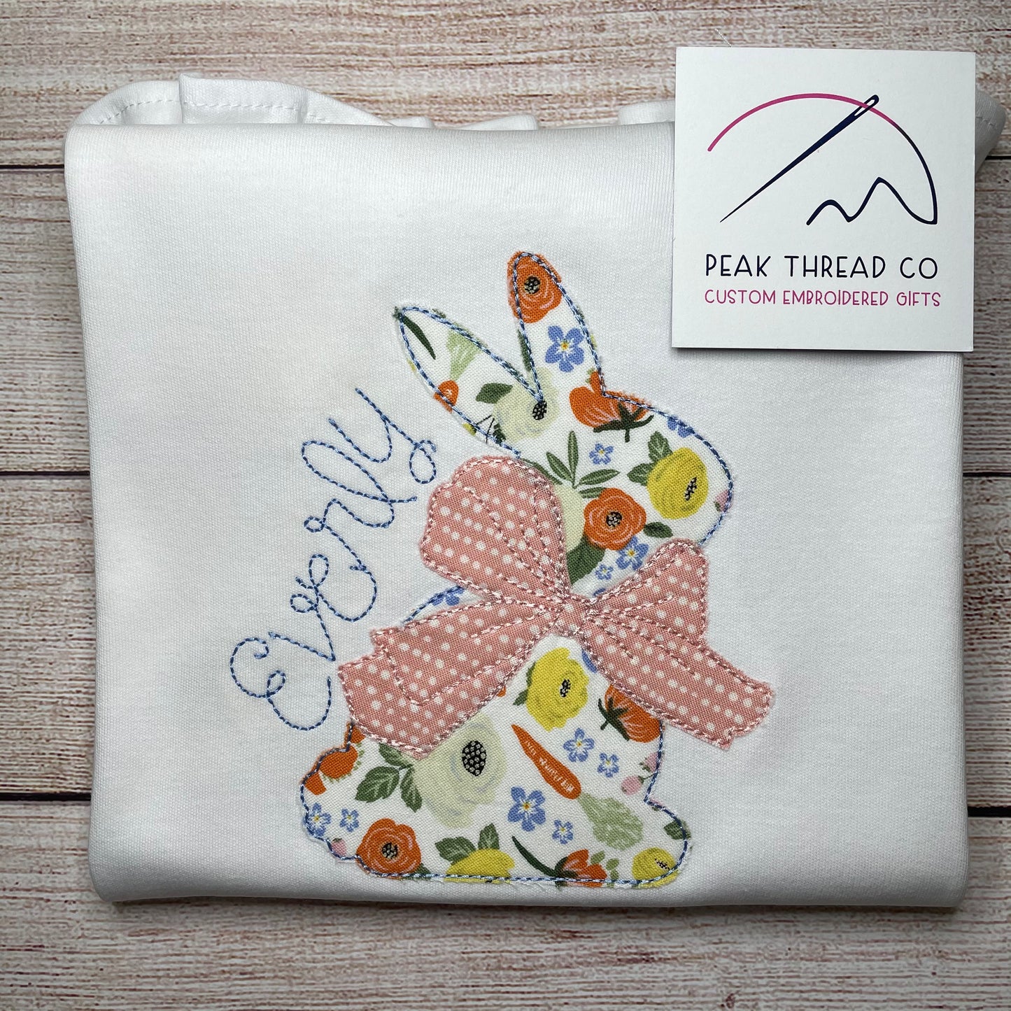 Simple Bunny with Bow Tee