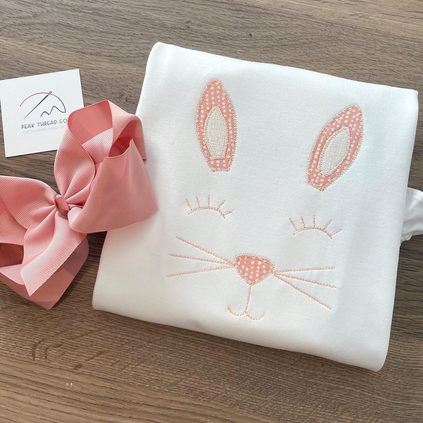 Pink Bunny Face Tee