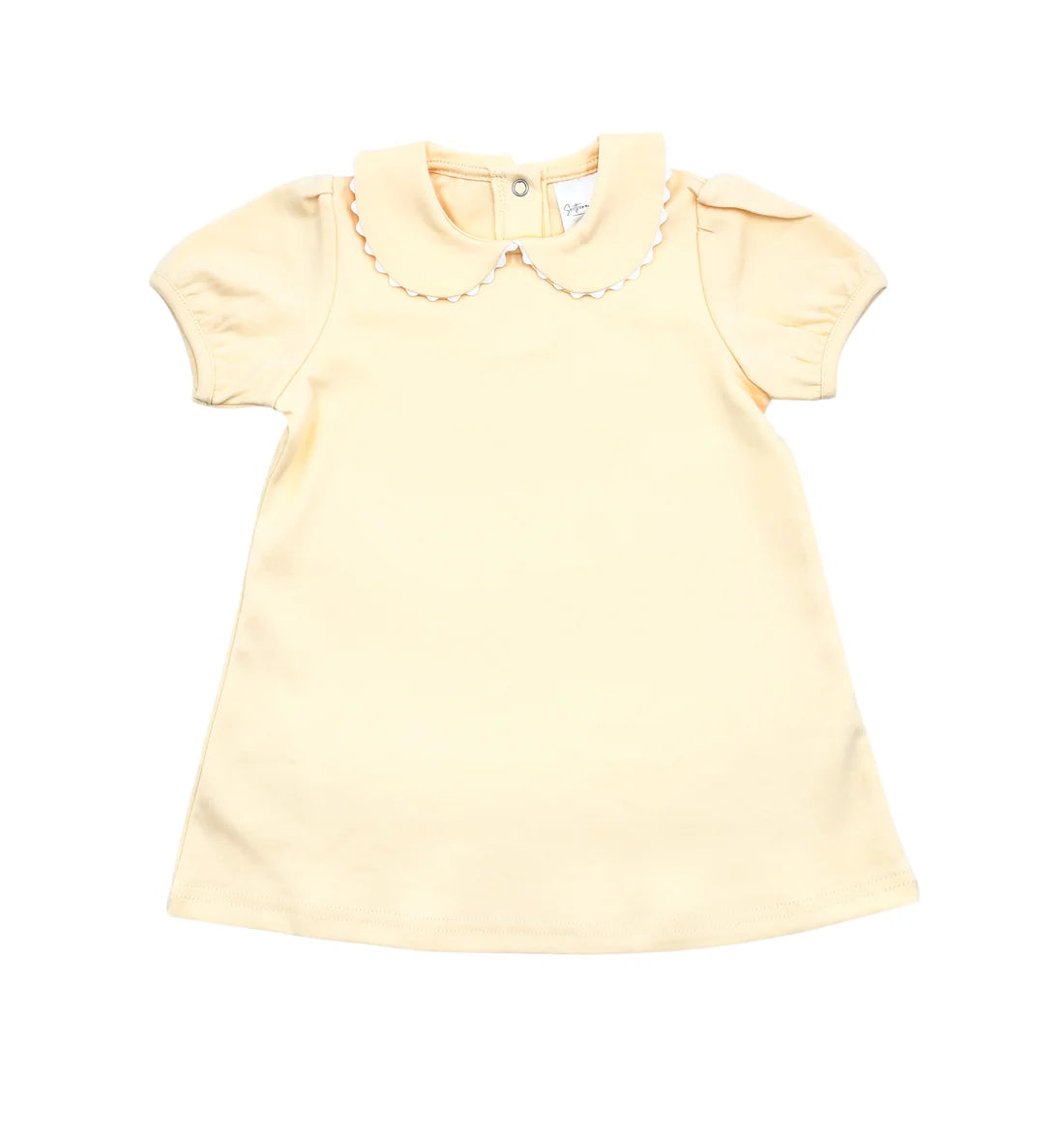 Short Sleeve Scalloped Collar Dress