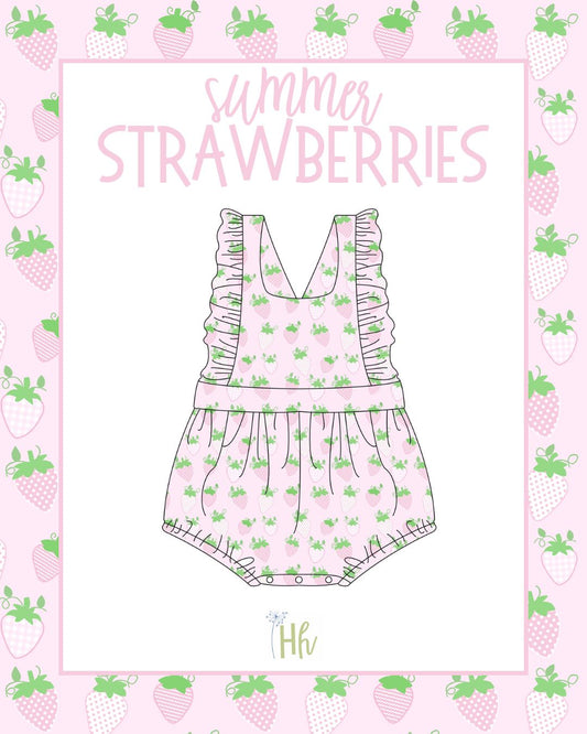 Summer Strawberries Sunsuit