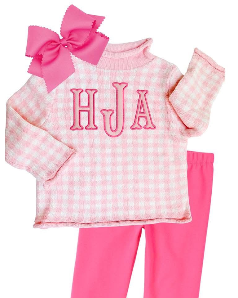 Gingham Roll Neck Sweater PRE-ORDER