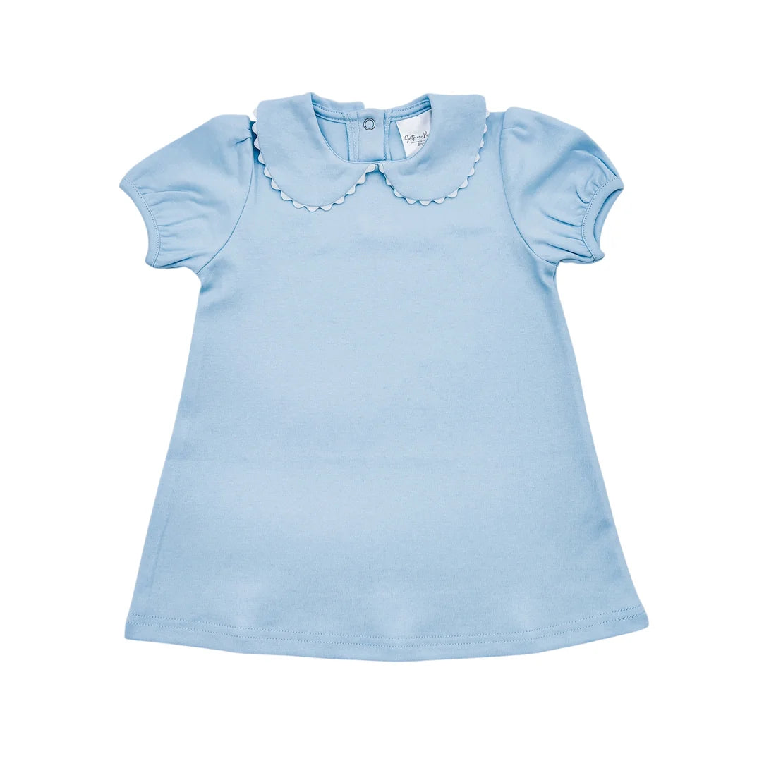 Short Sleeve Scalloped Collar Dress