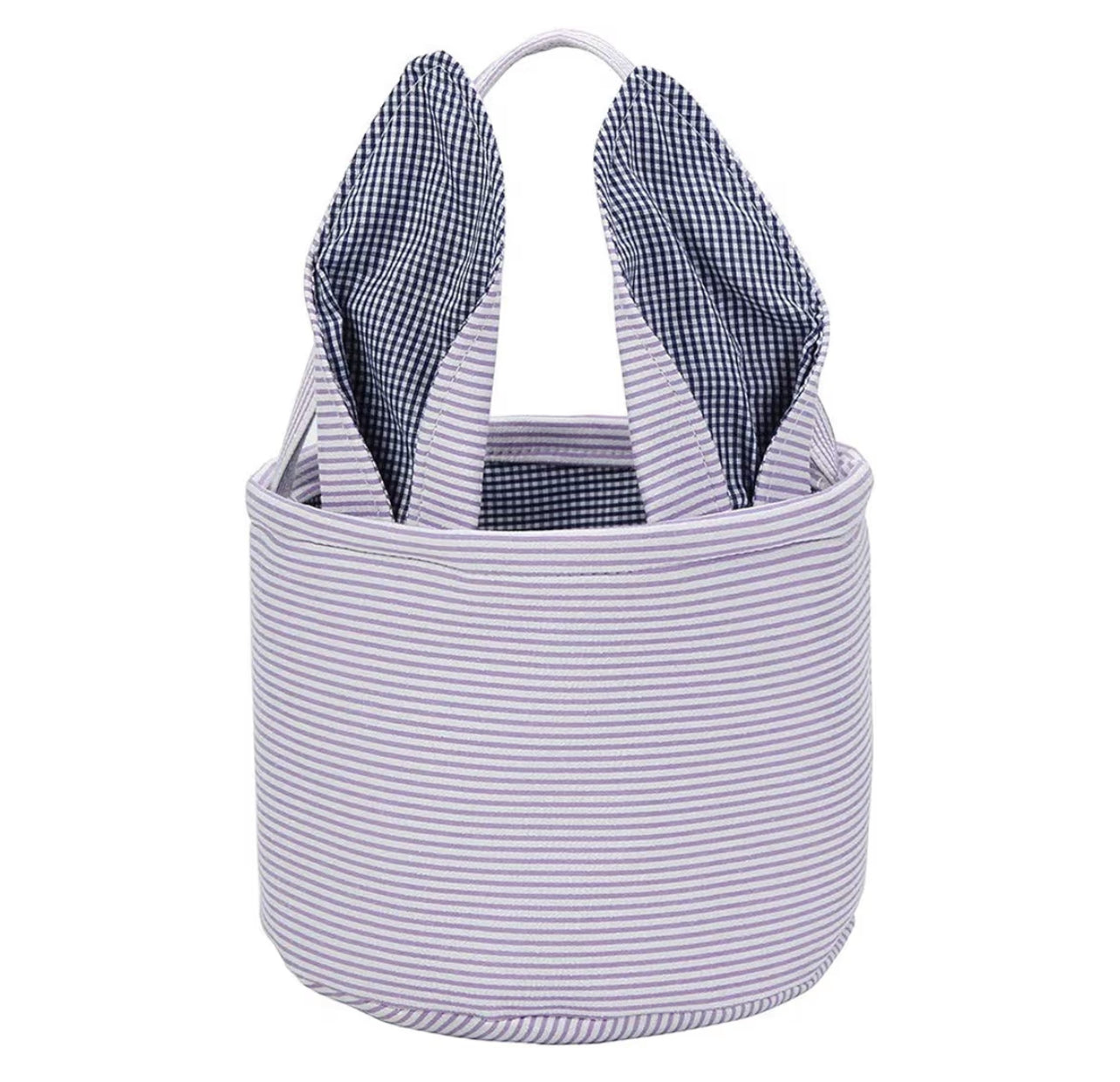Seersucker Bunny Ear Bucket