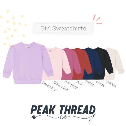 Girl's Puff Sleeve Sweatshirt