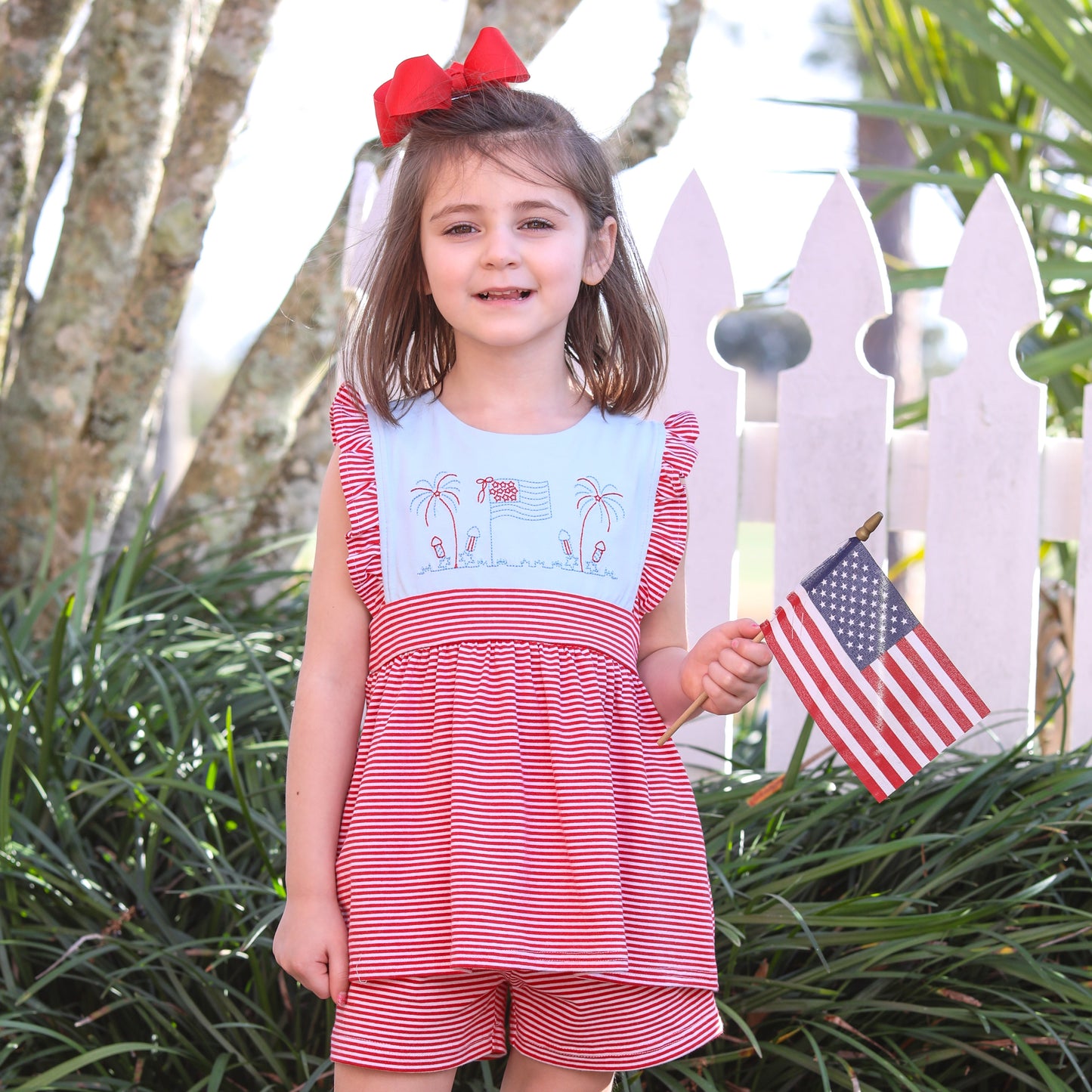 Grand Old Flag - Ruffle Short Set