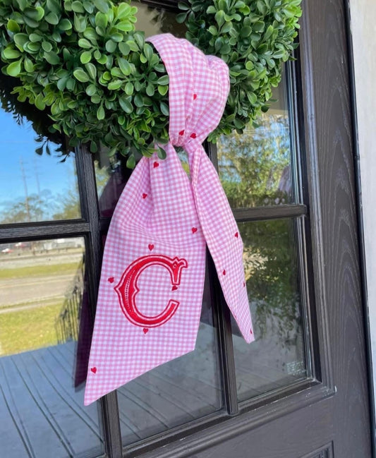 Valentine Heart Wreath Sash